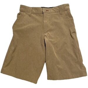 Burnside Boys Heather Khaki Hybrid Shorts Size 8 Stretch Quick Dry BC7821